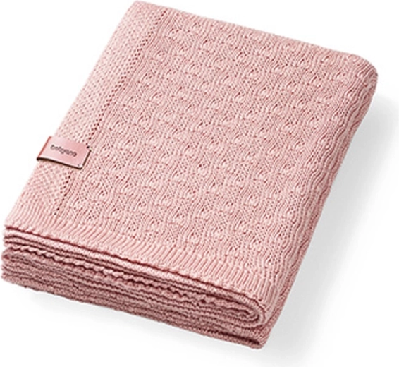 BabyOno gestrickte Bambusdecke, rosa, 75 × 100 cm