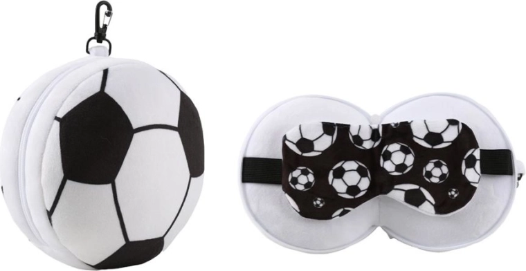 I-Total Reisekissen in Form eines Fußballs mit Schlafmaske