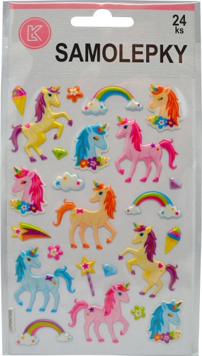 Einhorn-Aufkleber 24 Stk.