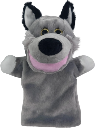 Plüsch-Handpuppe Wolf 26 cm