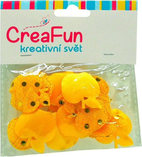 Textiläpfel mit 3D-Punkten, Set 15 Stk. (2,8 × 3 cm)