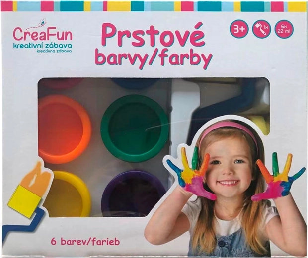 CreaFun Fingerfarben – Set 6 × 132 ml