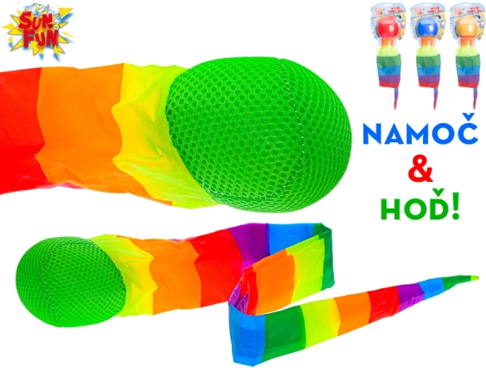 Wasserball mit Regenbogenband