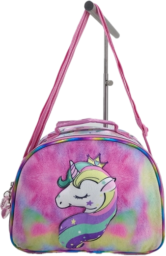 Mädchenschultertasche mit Regenbogen-Einhorn 25 cm
