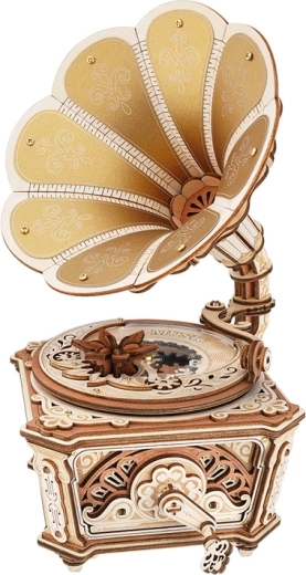 RoboTime 3D-Holzbausatz des spielenden Grammophons Diva