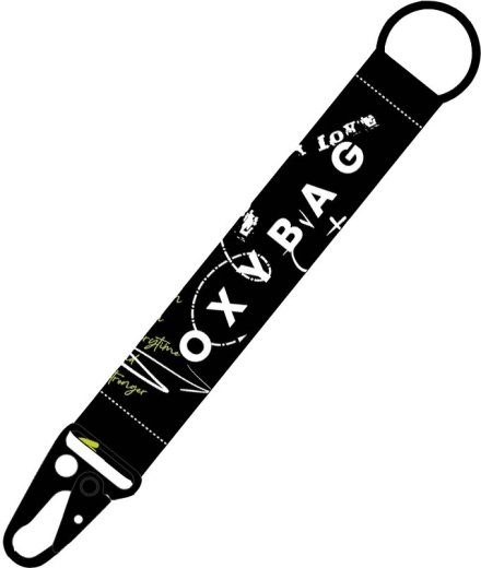 Kurzes Stoff-Schlüsselband mit Karabiner Rebel