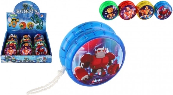 Leuchtendes Jojo mit Robotermotiv 6cm