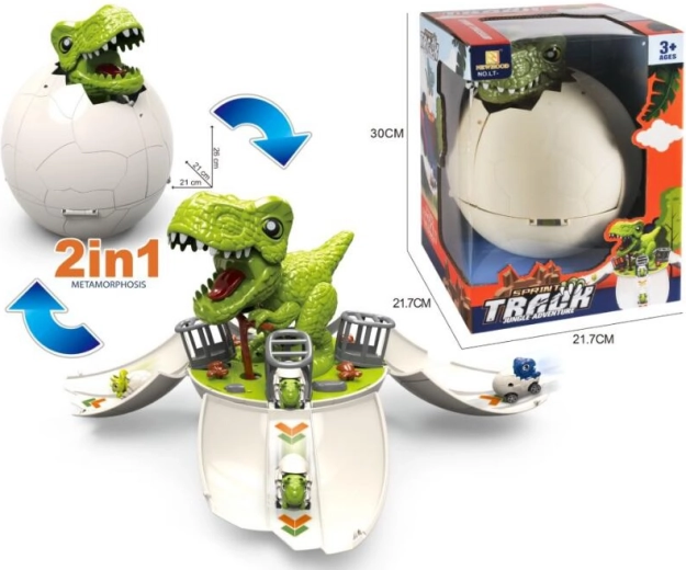 Dinosaurier 2-in-1 – Auto-Abschussgerät im Dinosaurier-Ei