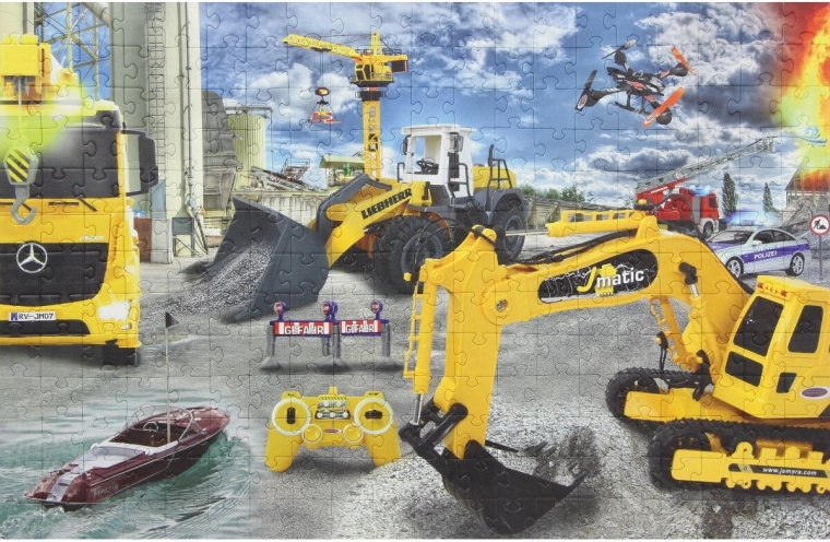 Jamara Puzzle mit Baustellenmotiv, 260 Teile