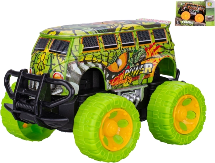 Auto mit Schwungrad 14 cm mit großen Rädern