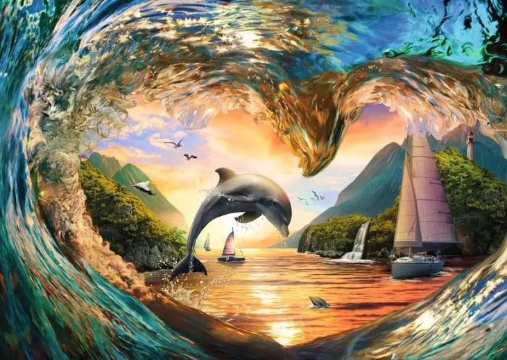 Puzzle Herz der Meereswellen 1000 Teile RAVENSBURGER