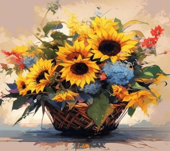 Norimpex Diamantmalerei Sonnenblumen 30 × 40 cm