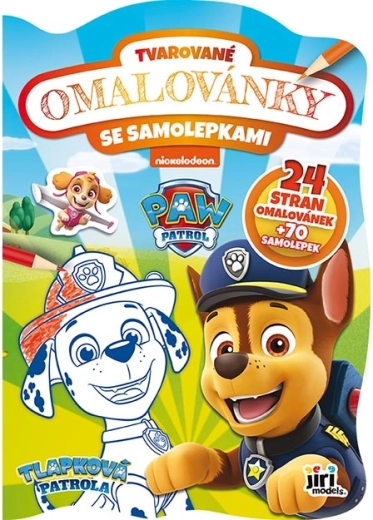 Geformte Ausmalbilder Paw Patrol mit Stickern