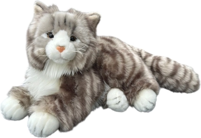 Dekorative Figur einer liegenden norwegischen Katze, 30 cm