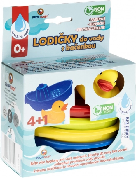 Set mit Booten und Entchen für die Wanne