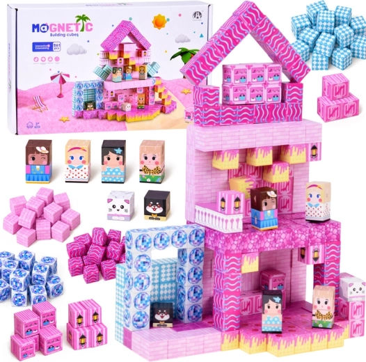 Magnetische Bausteine Haus – Konstruktionsbausteine und Pixel, 261 Teile