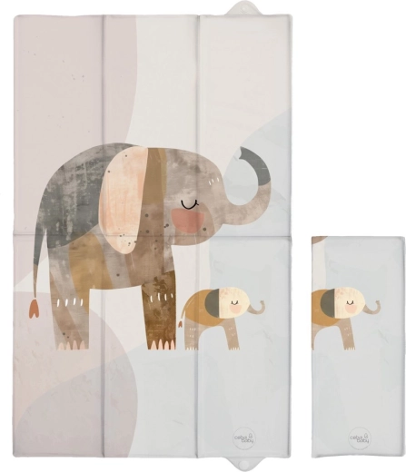 Ceba Baby Reise-Wickelunterlage Basic Elephant Family 80 × 50 cm