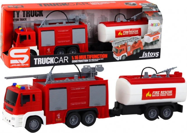 Feuerwehr mit Anhänger Feuerwehrauto 1:16 Licht und Sound