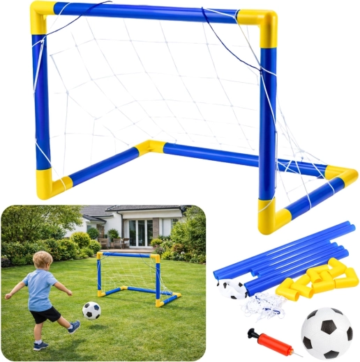 Kinder-Fußballtor mit Netz, Ball und Pumpe 62 × 40 cm