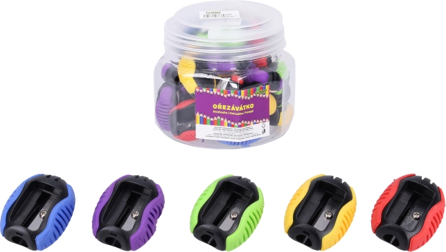 Einloch-Bleistiftspitzer 3,3 × 2 × 4 cm, Farbmix