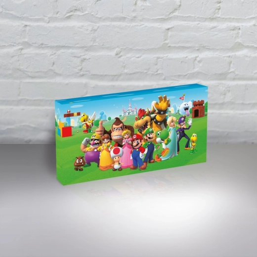 Leuchtendes Wandbild SUPER MARIO – lizenzierte Deko mit Hintergrundbeleuchtung