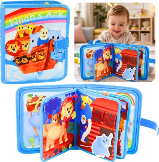 Sensorisches Filzbuch Arche Noah 3D für Kinder