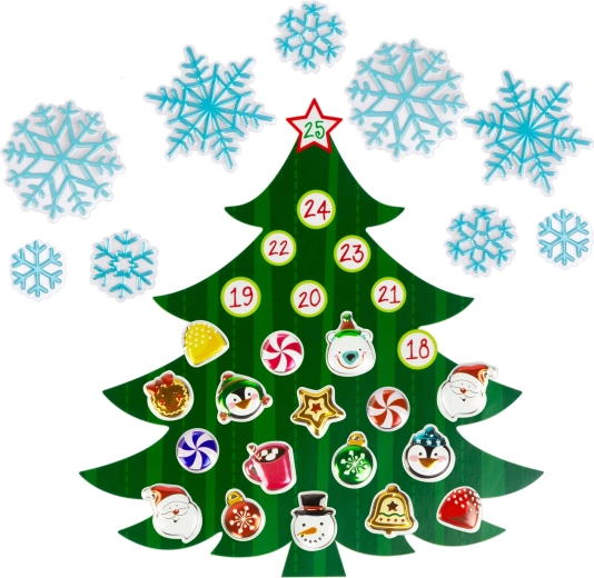 Weihnachtlicher selbstklebender Wand-Adventskalender