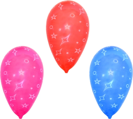 Aufblasbare Luftballons mit Sternchenmotiv 23 cm – Set mit 10 Stück