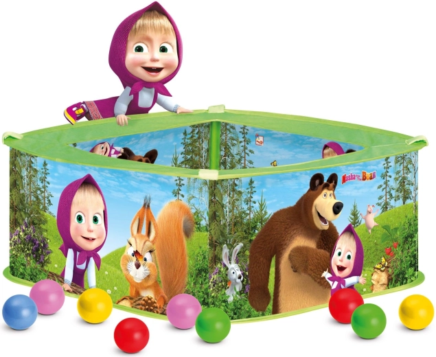 Bino Spielpool mit Bällen Mascha und der Bär