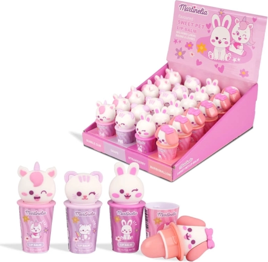 Martinelia süßer Lippenbalsam mit Tierchen – 1 Stück