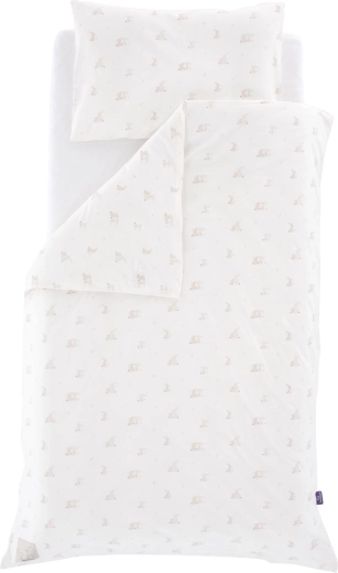 Träumeland Jersey-Bettwäsche HopHop Bunny Beige 100 × 135 cm + 40 × 60 cm
