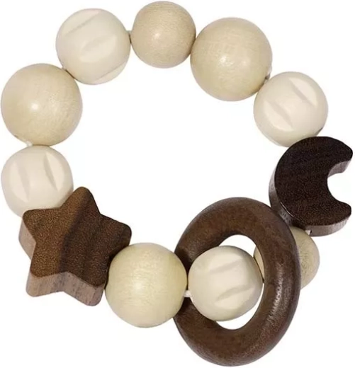 Heimess nature Holzrassel Mond und Stern mit Ring