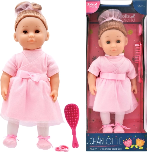 Dolls World Modepuppe Charlotte mit Zubehör 36 cm
