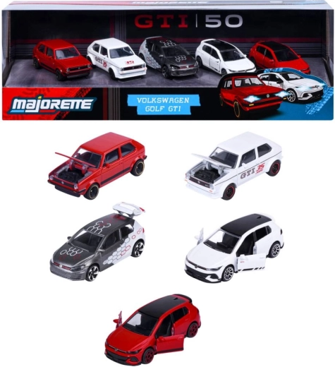 Geschenkset aus Metallmodellen Volkswagen Golf GTI, 5 Stück