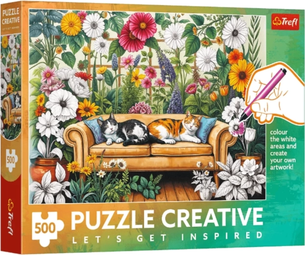 Puzzle mit 500 Teilen – Katzen-Orangerie TREFL