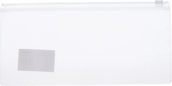 Transparente Hülle mit Reißverschluss 23x11 cm