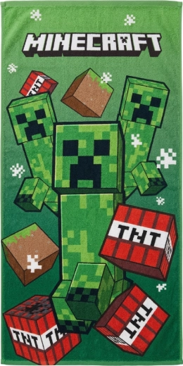 Schnelltrocknendes Kinderhandtuch Minecraft Creeper und TNT – 1 Stück