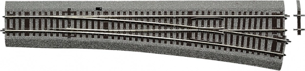 Roco Line Weiche WR10 einfach rechts mit Bettung - 42581