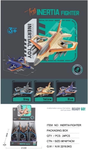 Aufziehh-Jagdflugzeug mit Schwungrad 17,5 cm