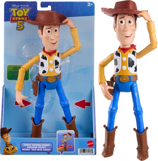 Woody-Figur aus Disney Toy Story 5 mit Hut-abnehmen-Funktion, 31 cm