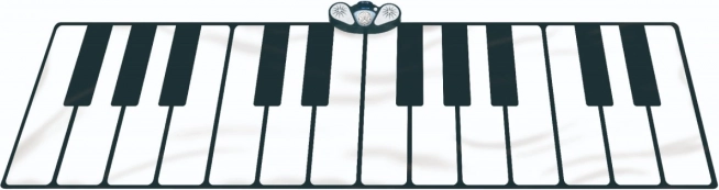 Große Musikeinlage für Kinder 3+ Keyboard XXL 260x74cm mit Aufnahmefunktion und MP3-Kabel