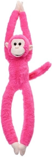 Hängendes Maskottchen Affe in Fuchsia