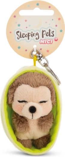 Nici Schlüsselanhänger schlafender Igel 12 cm im grünen Etui