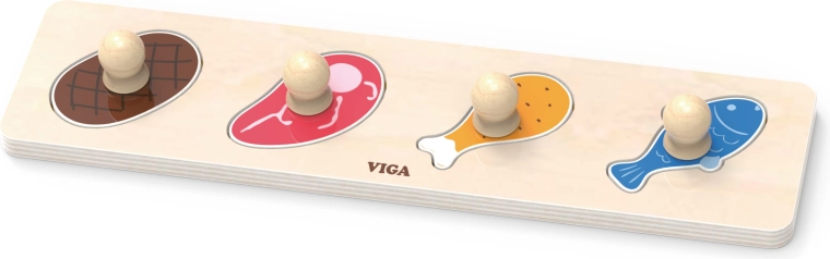 Viga erstes Steckpuzzle mit Griffen – Essen