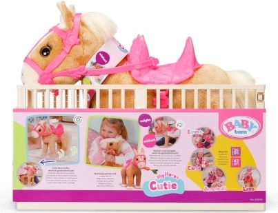 BABY born laufendes Pony Cutie mit tragbarem Stall