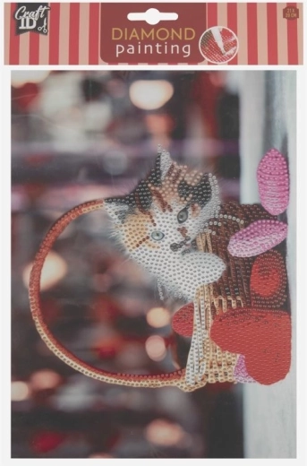 Diamantmalerei auf Karton Kätzchen 29 × 21 cm