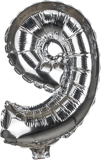 Folienballon Zahl 9, 30 cm MY PARTY