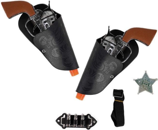 Cowboy-Set mit zwei Pistolen