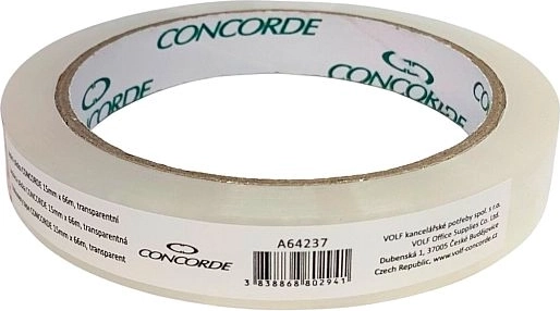 Klebeband CONCORDE 15 mm × 66 m, transparent