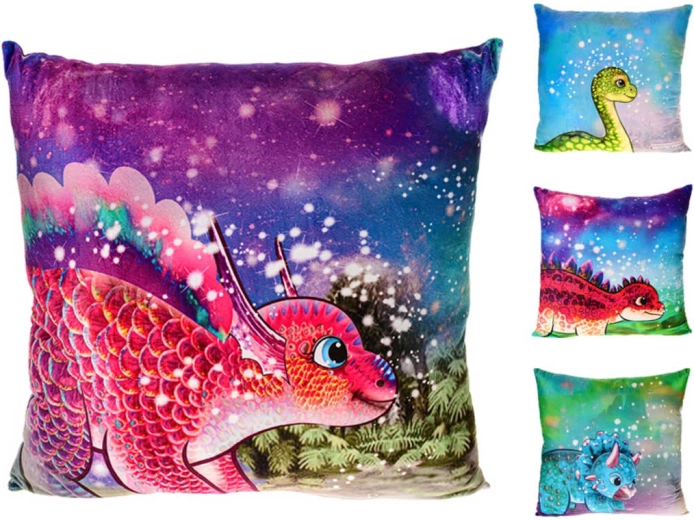 Plüschkissen Baby-Dinosaurier 45 × 45 cm - 1 Stück